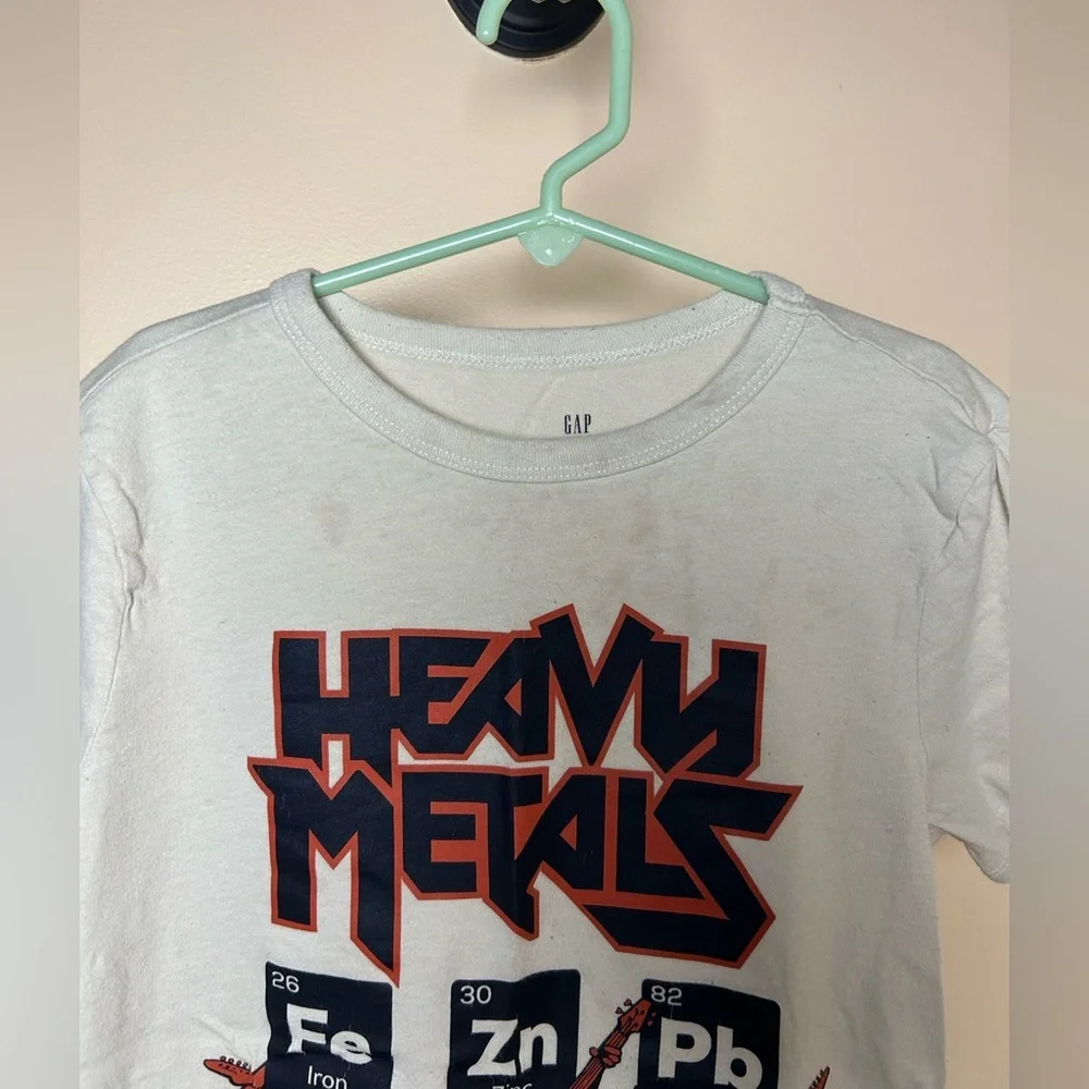 GAP Heavy Metals Beige Graphic Tee | Boys Size S (6/7) | Periodic Table Funny